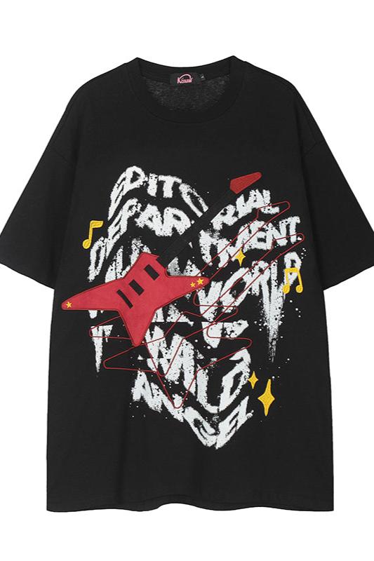 Punk Loose Short Sleeve Top Set