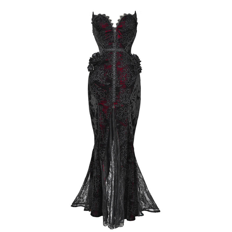[pre-order] Velvet Glitter Gothic Mermaid Dress