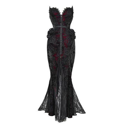 [pre-order] Velvet Glitter Gothic Mermaid Dress