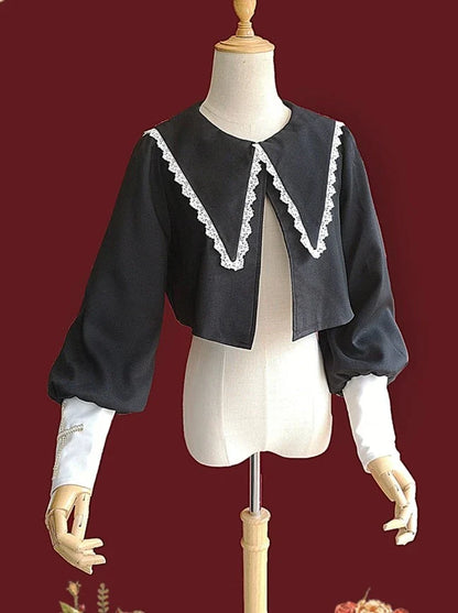 Cross Lolita Dress + Short Jacket + Headband + Veil + Collar