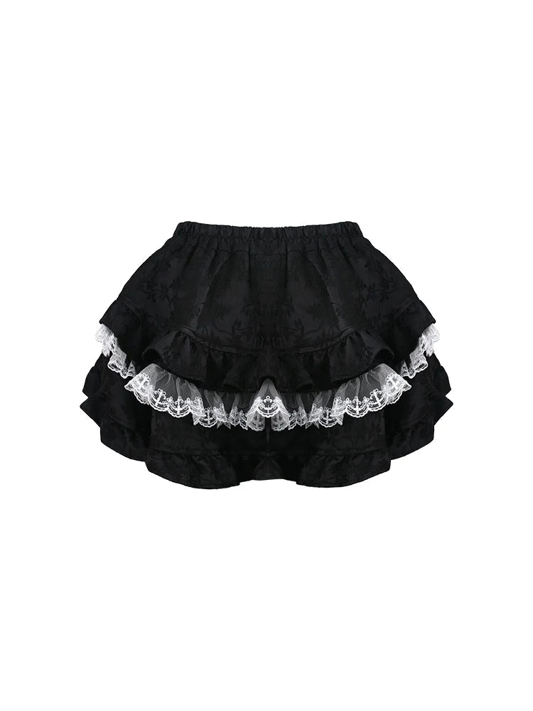 Magic Leader Short Cape + Sleeveless Top + Tiered Skirt