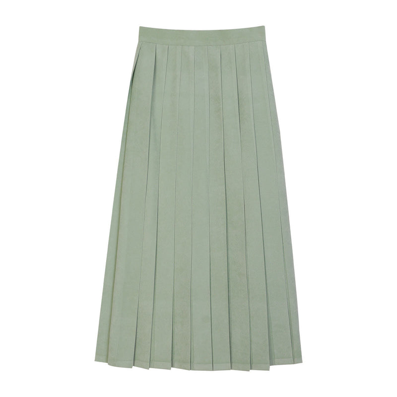 Chinese-style Pleated Skirt Set