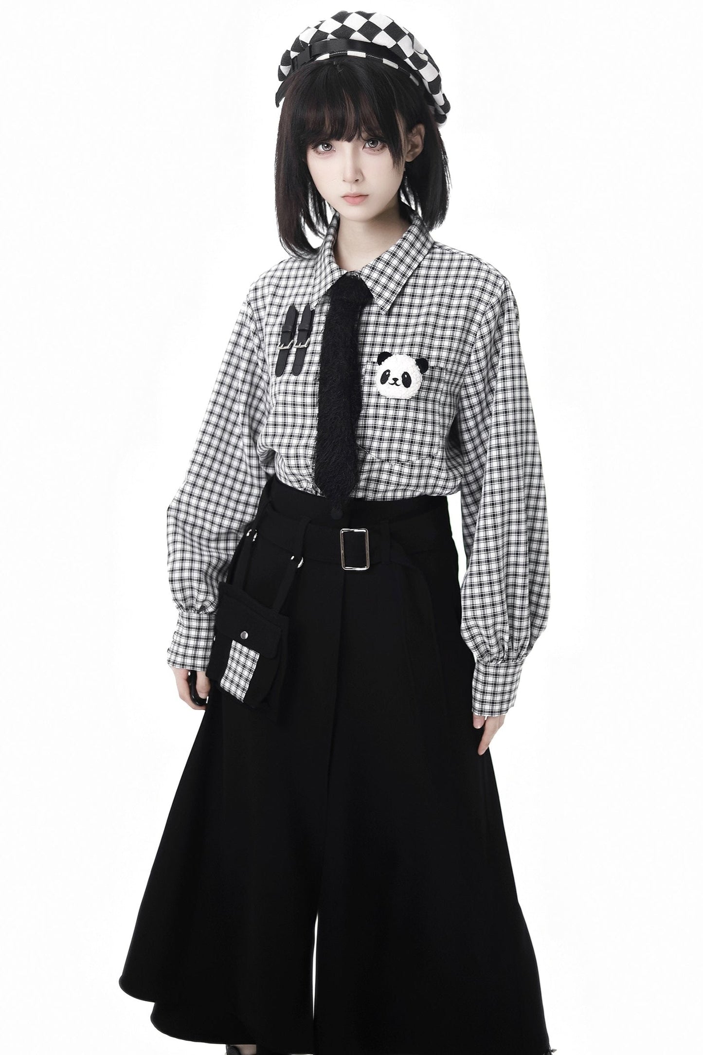 Striped Fleece Jacket Pocket Trouser Set