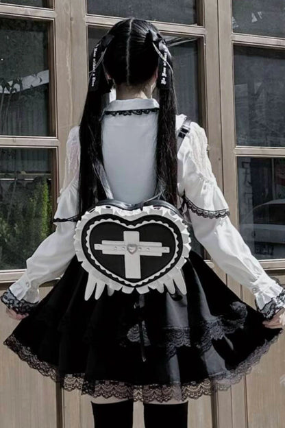 Ruffled Subculture Heart Bag