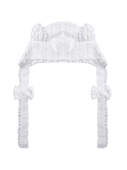 Pure White Top + Skirt + Hat