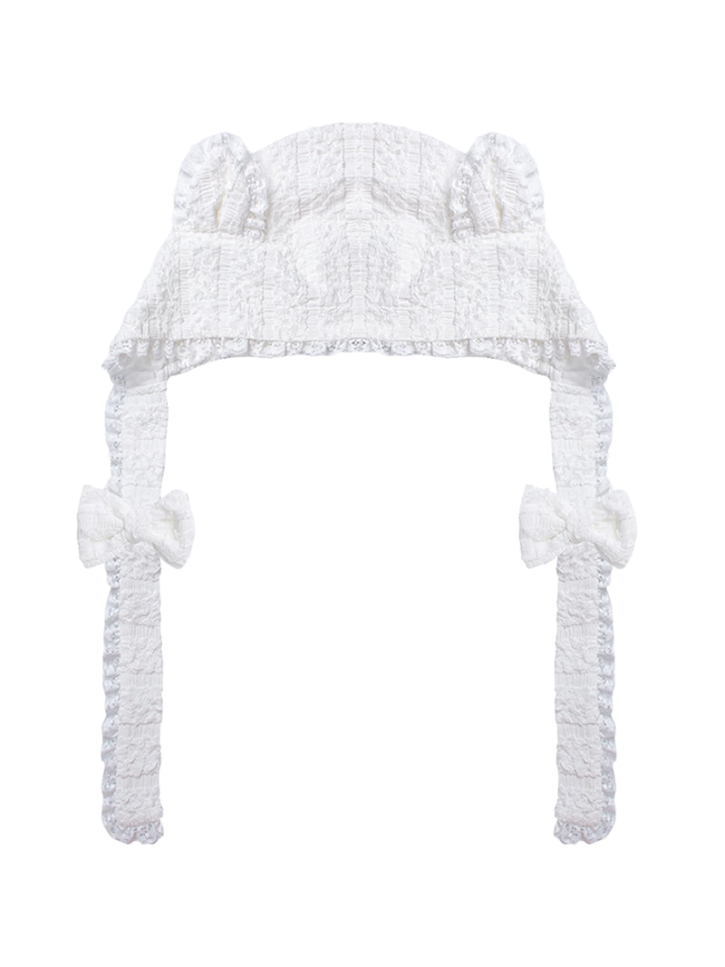 Pure White Top + Skirt + Hat