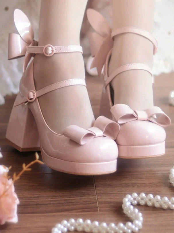 Bunny Ear Ribbon High Heels