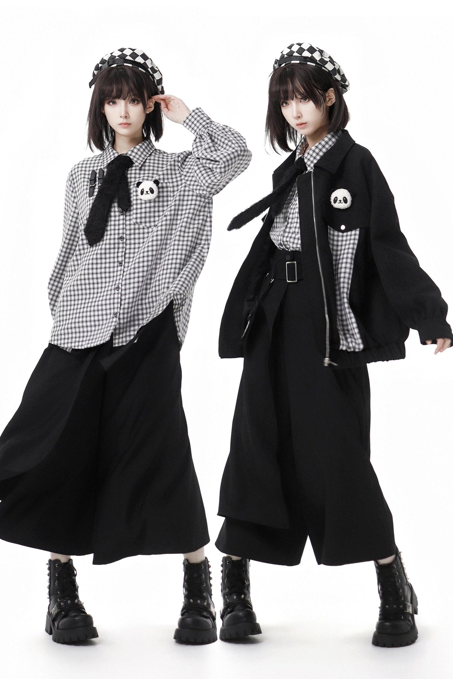 Striped Fleece Jacket Pocket Trouser Set