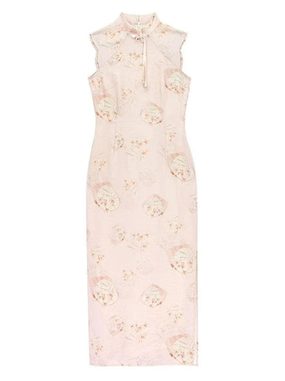 Retro Print Sleeveless Dress