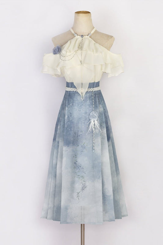 Improved Hanfu Horse Face Skirt Set