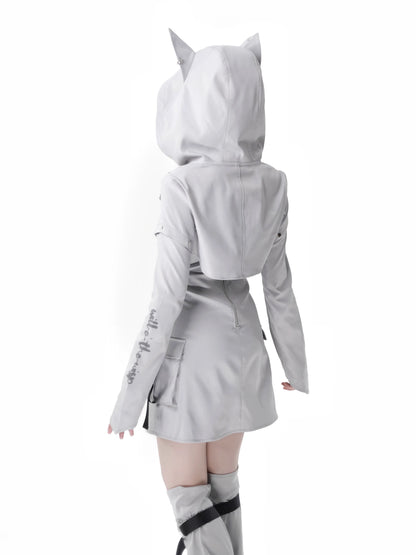 Camouflage Wolf Original Design Hoodie Detachable Sleeve Suit