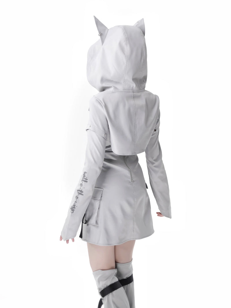 Camouflage Wolf Original Design Hoodie Detachable Sleeve Suit