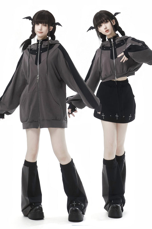 Girly Black Grace Sweatshirt Set