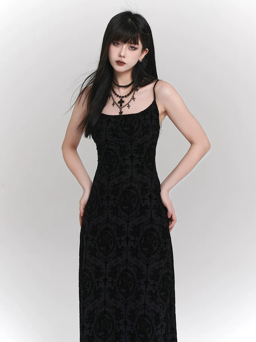 Ghost Girl Dark Summer Long Camisole Dress