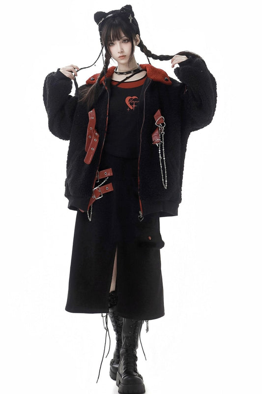 Super Soft Leather Fleece Jacket Set