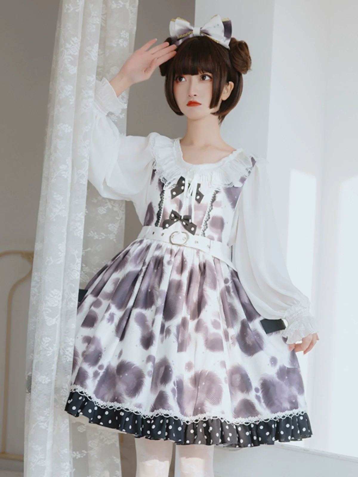 Leopard Dot Voluminous Lolita Dress