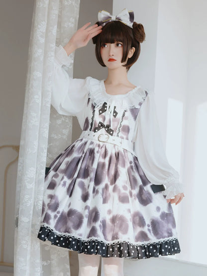 Leopard Dot Voluminous Lolita Dress