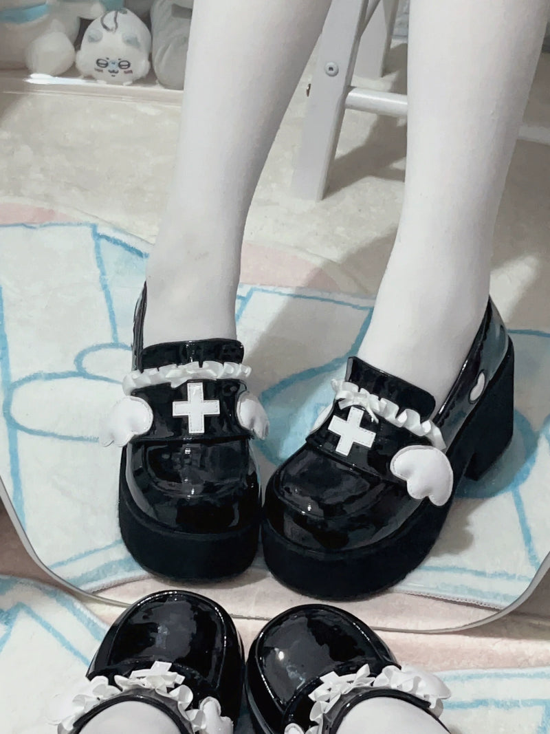 [angel Style] Medical Lace Platform Shoes