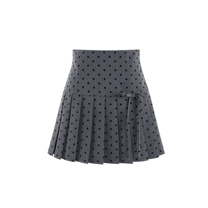 Blue Preppy Two-piece Shirt Skirt Set