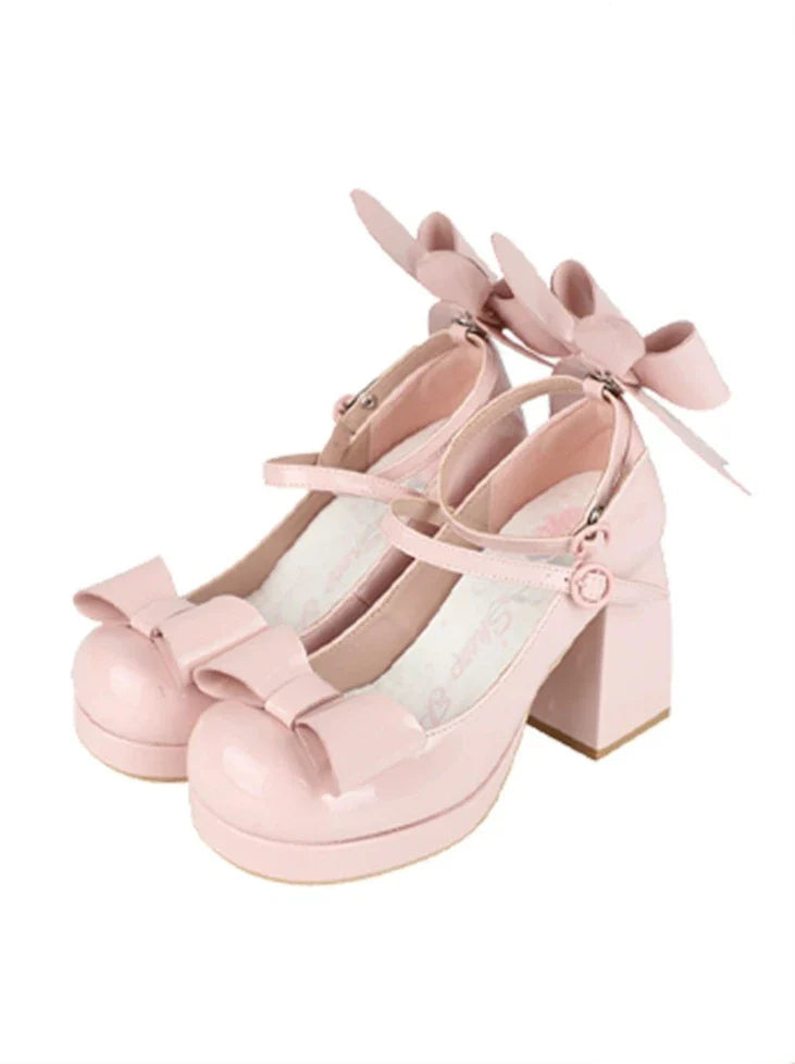 Bunny Ear Ribbon High Heels