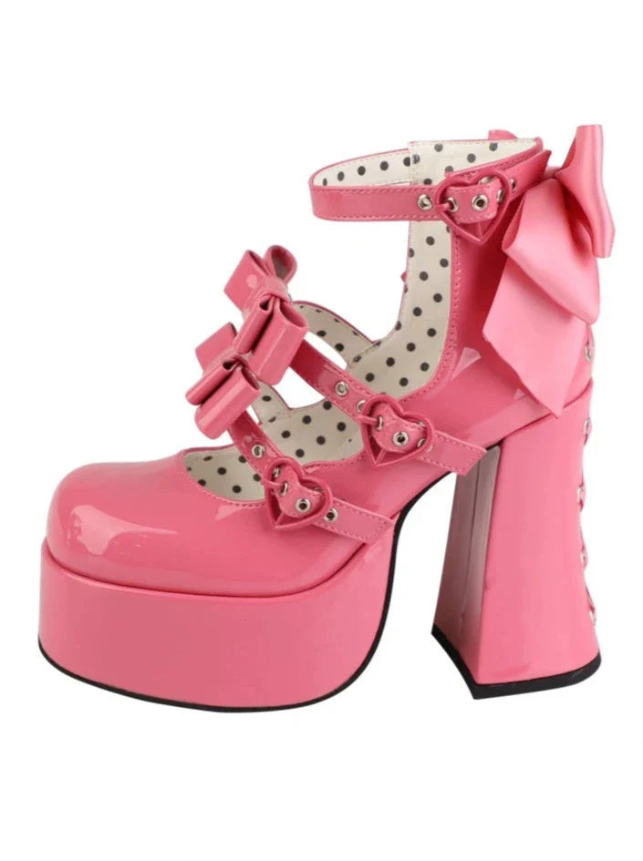 Barbie Party Lolita Strap Ribbon Platform Shoes