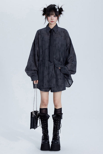 Summer Tencel Shirt & Shorts Set