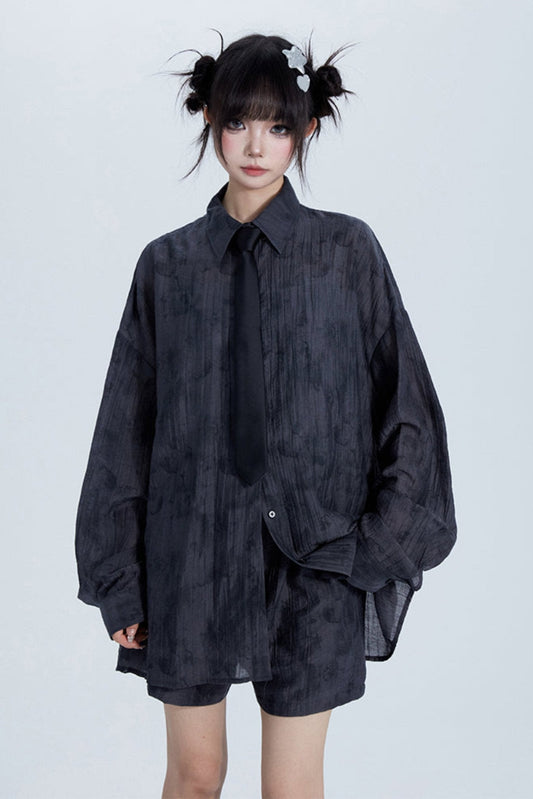 Summer Tencel Shirt & Shorts Set