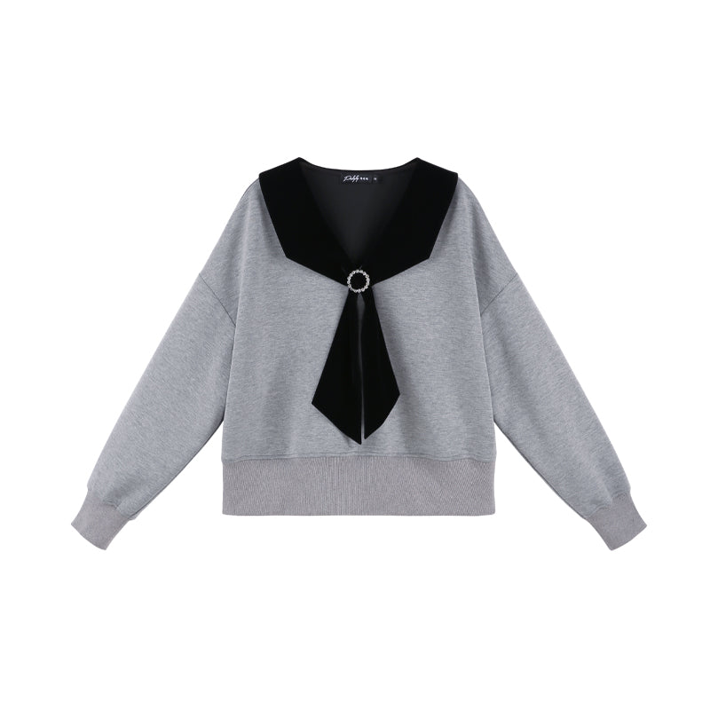 Niche Design Gray Pullover Top Set