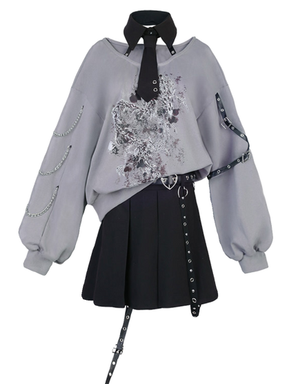Sleepless Dragon Top + Pleated Skirt