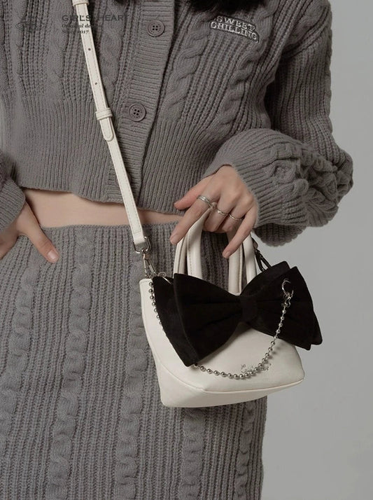 Big Ribbon Jewel Chain Mini Bag
