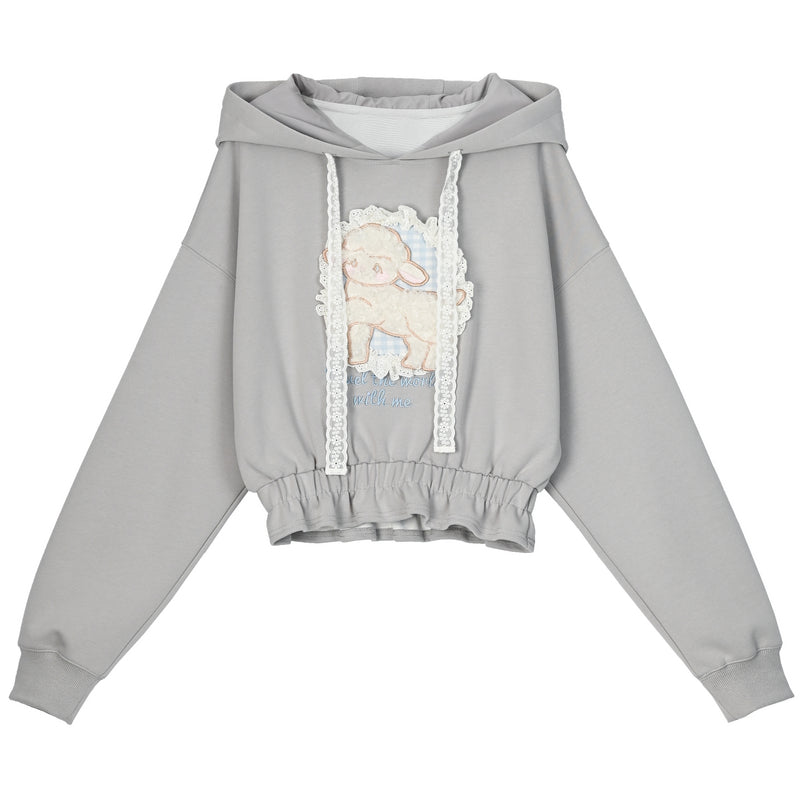 Grey Ballet Sport Hooded Jacket Set