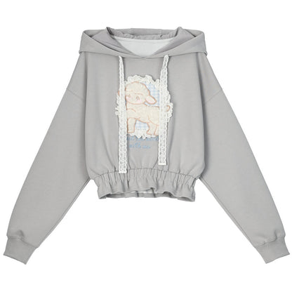 Grey Ballet Sport Hooded Jacket Set