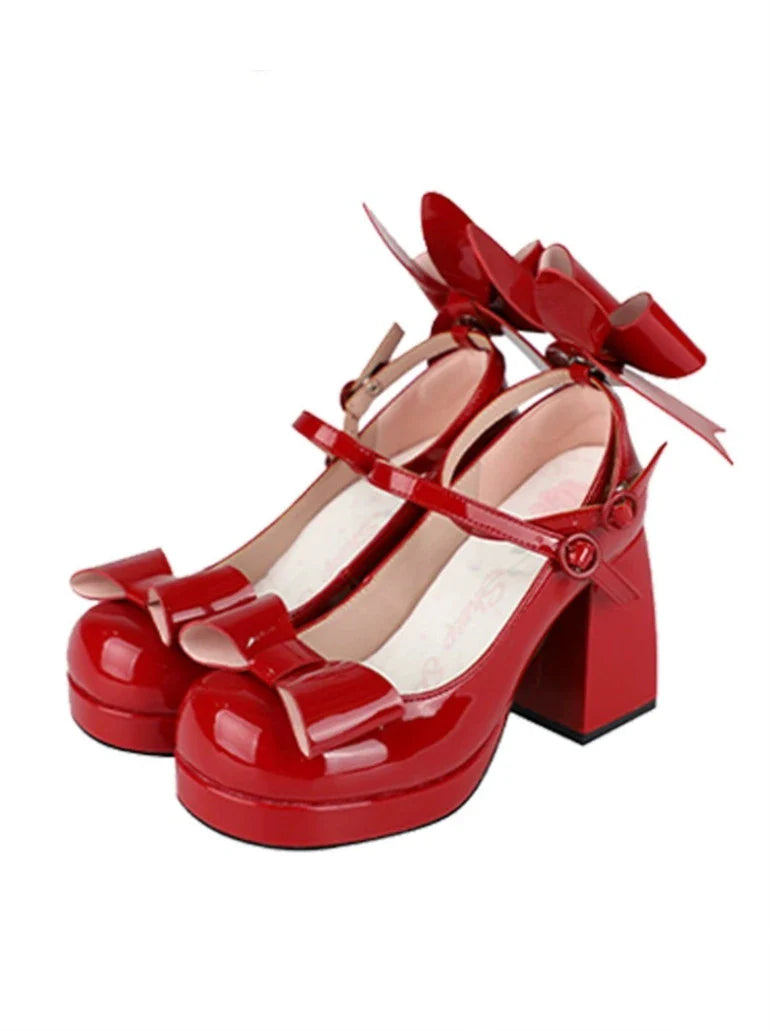 Bunny Ear Ribbon High Heels