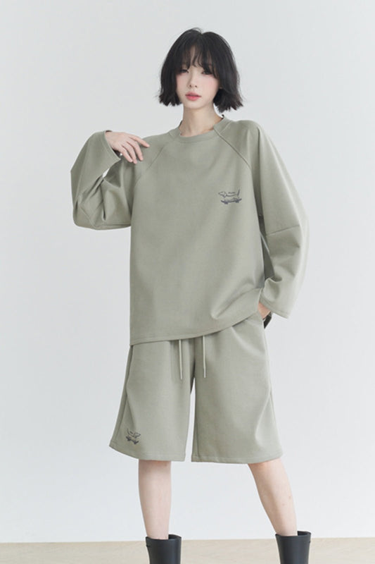 Raglan Crew Neck Sweat Set