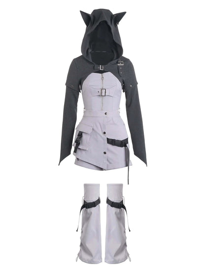 Camouflage Wolf Original Design Hoodie Detachable Sleeve Suit
