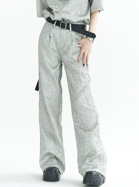 Sparkling Chinese-style Shirt Pants Suit