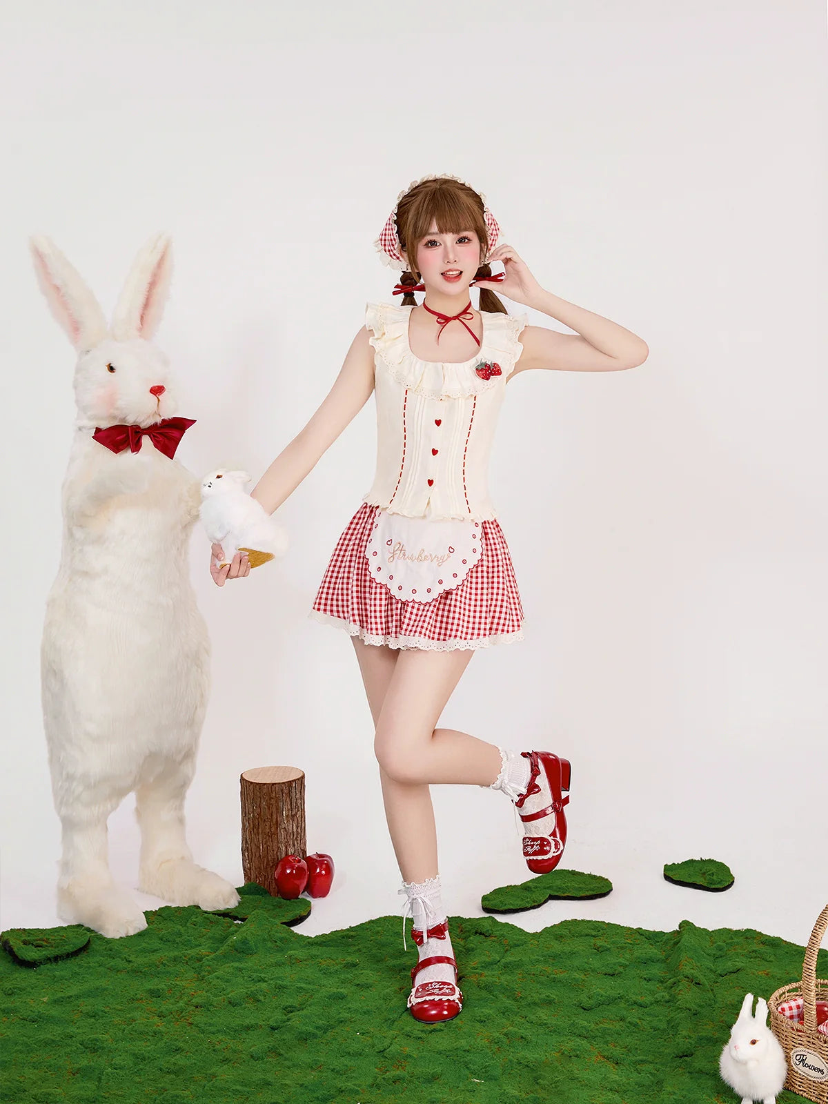 Sweet Girly Shirt + Camisole + Skirt
