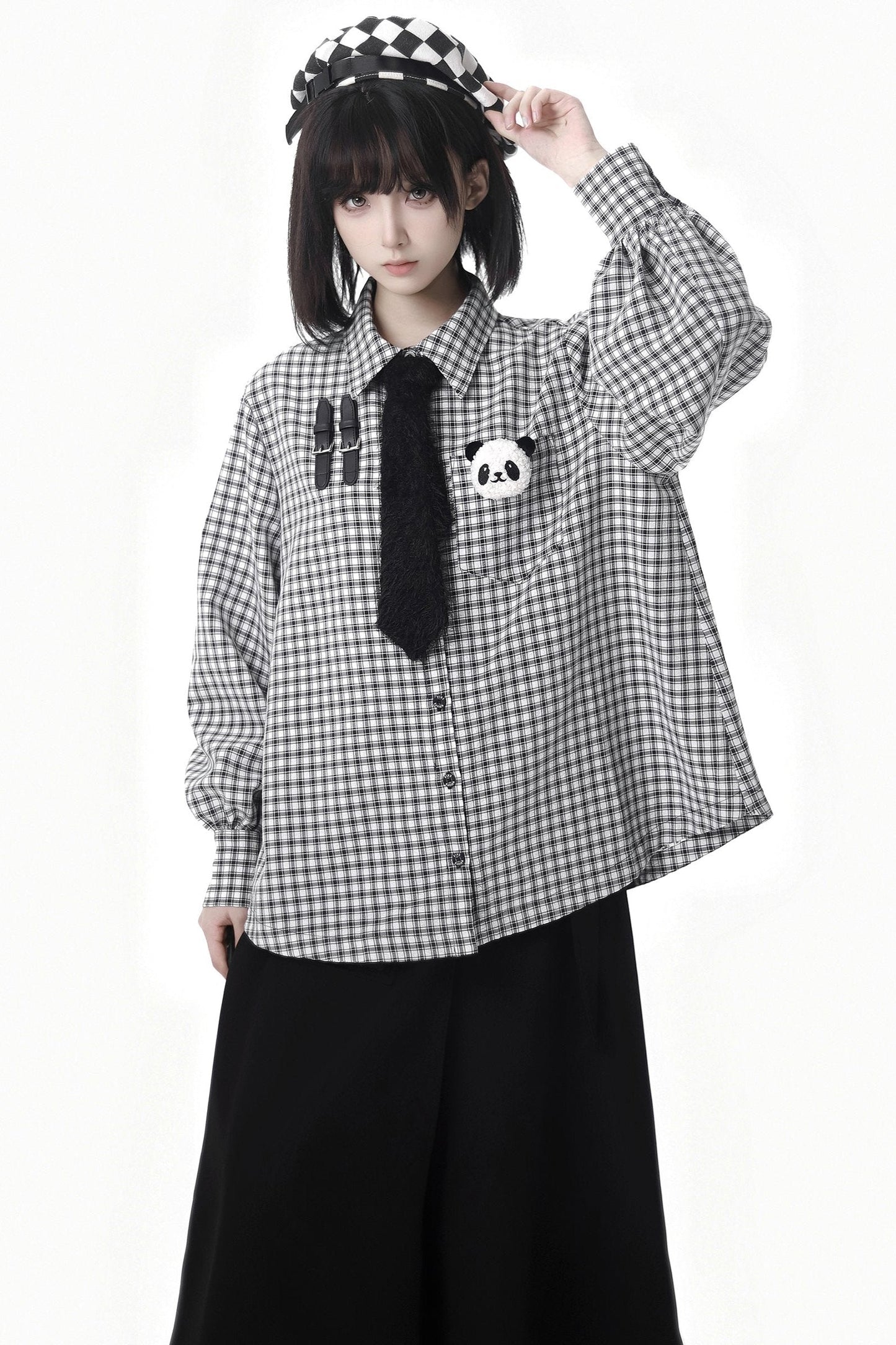 Striped Fleece Jacket Pocket Trouser Set