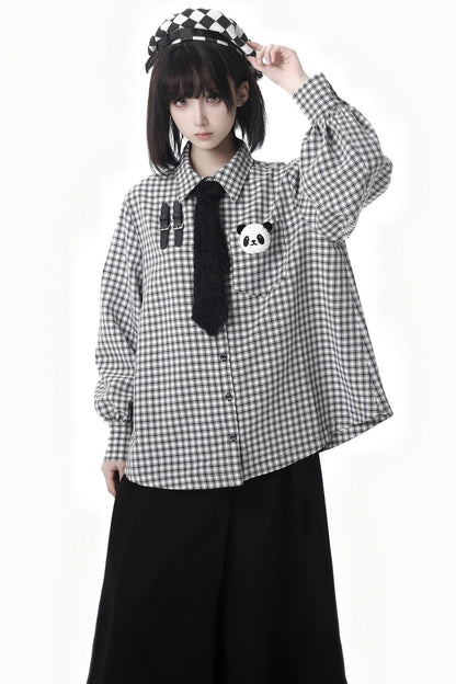 Striped Fleece Jacket Pocket Trouser Set