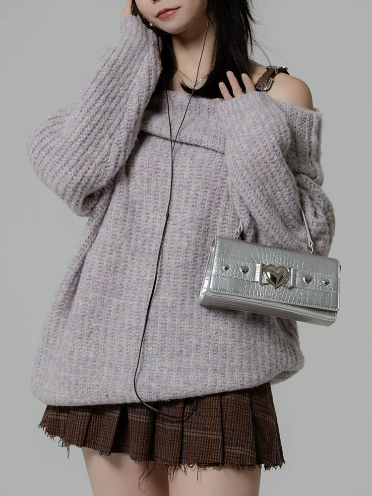Silver Metal Mini Chain Bag
