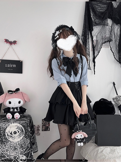 Jirai Blouse + Suspender Skirt Set