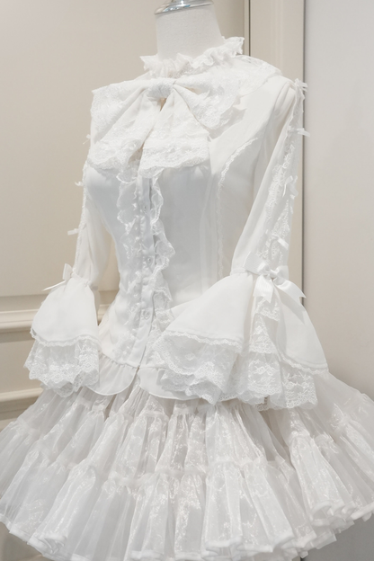 Sweet Ribbon Chiffon Lolita Blouse