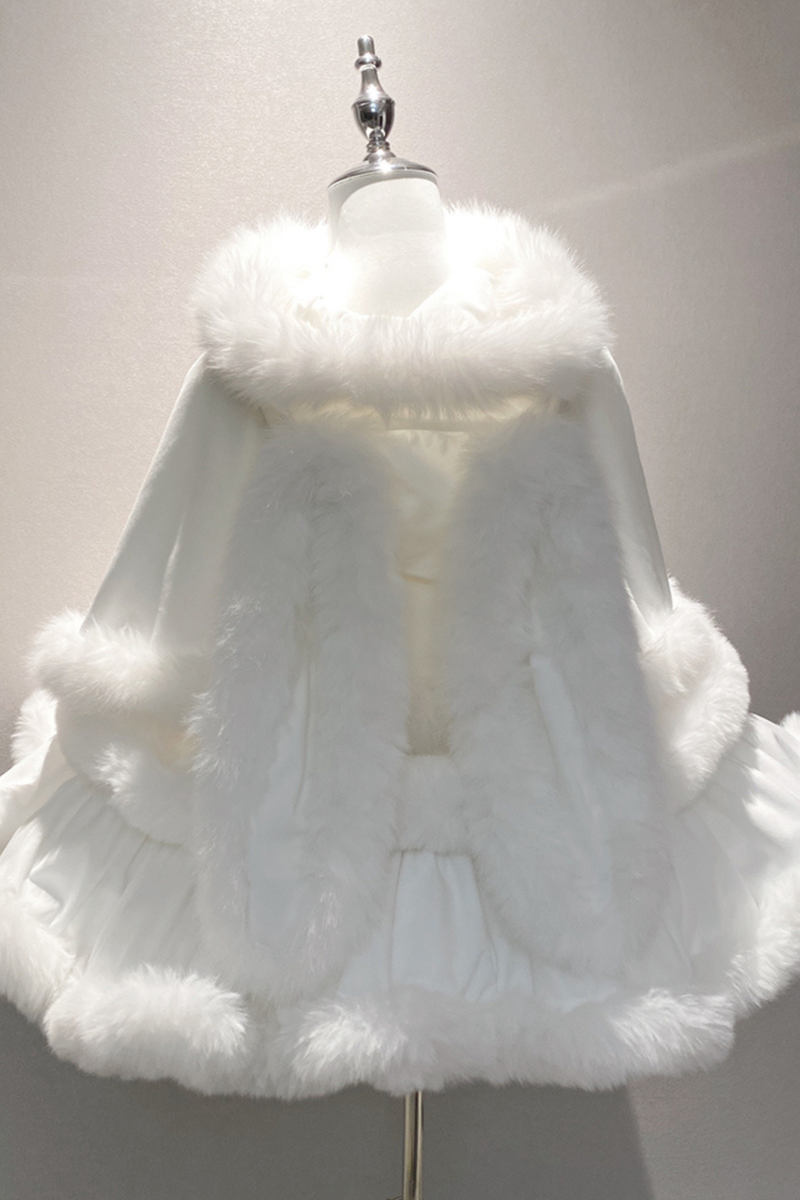 Angora Fur Princess Dress + Rabbit Cape + Sheer Tail