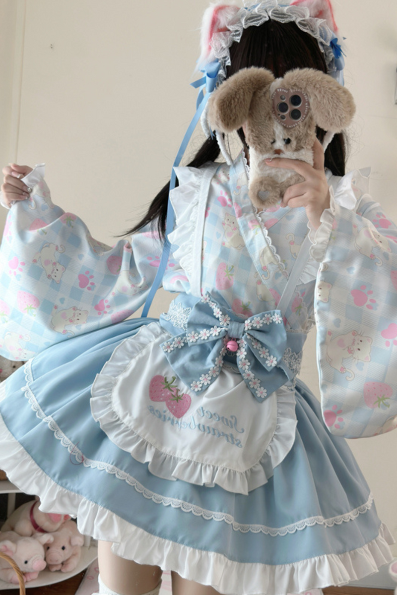 [pre-order] Strawberry Retro Cafe Japanese Lolita Dress