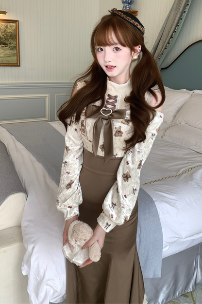 Bear Design French Dress