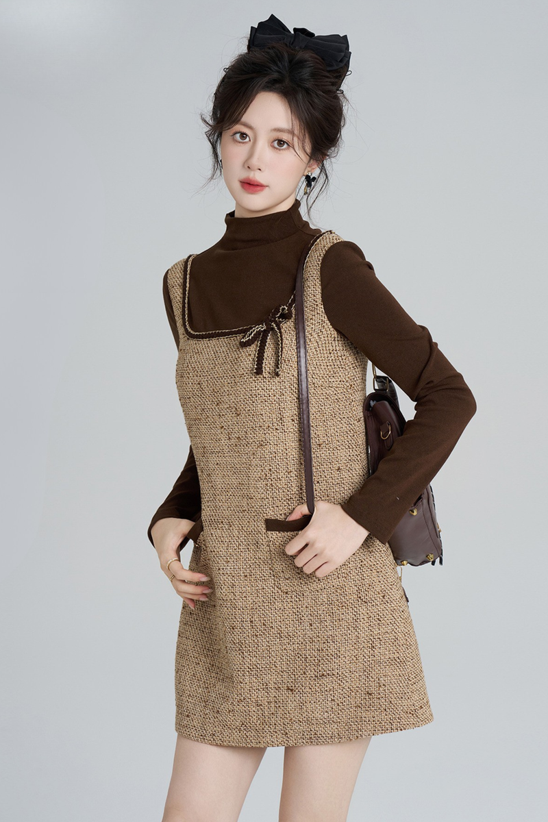 Coffee Colored Preppy Dress
