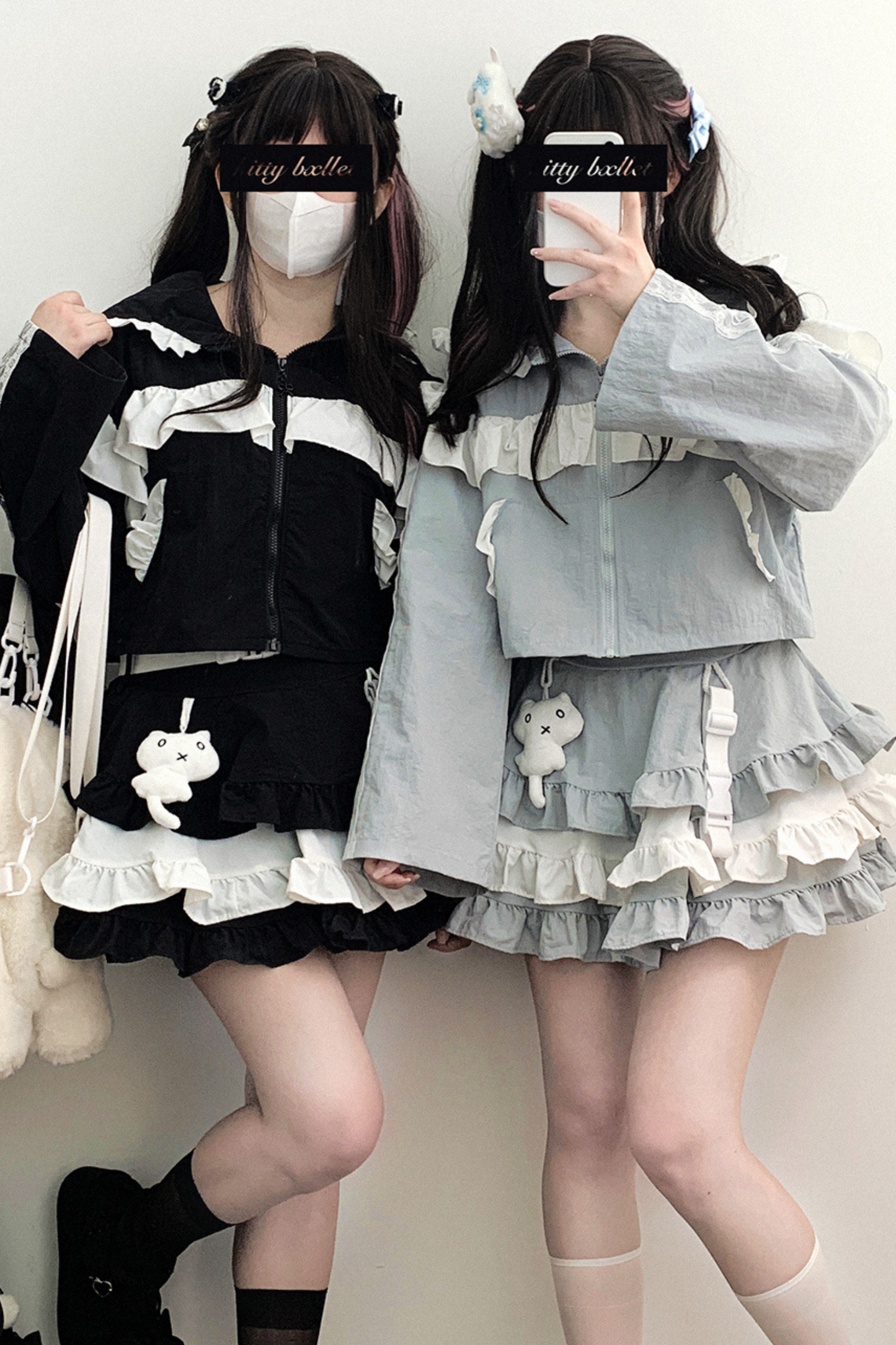 Subculture Sweet Ruffle Hooded Top + Skirt
