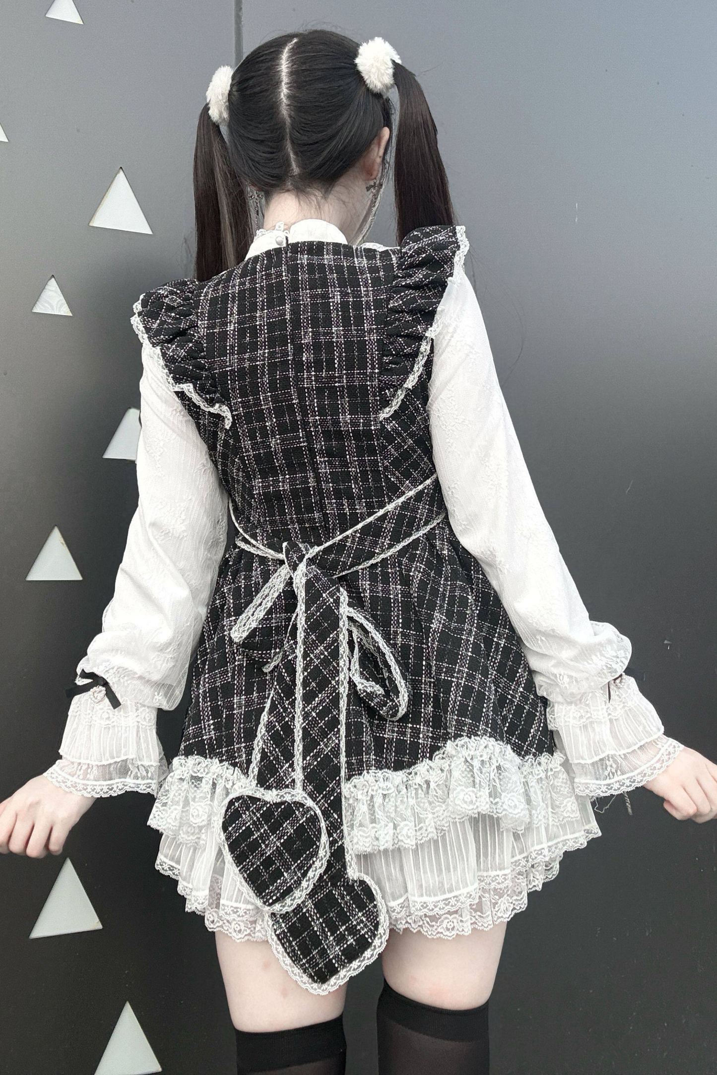 Lace Plaid Dress + Pants