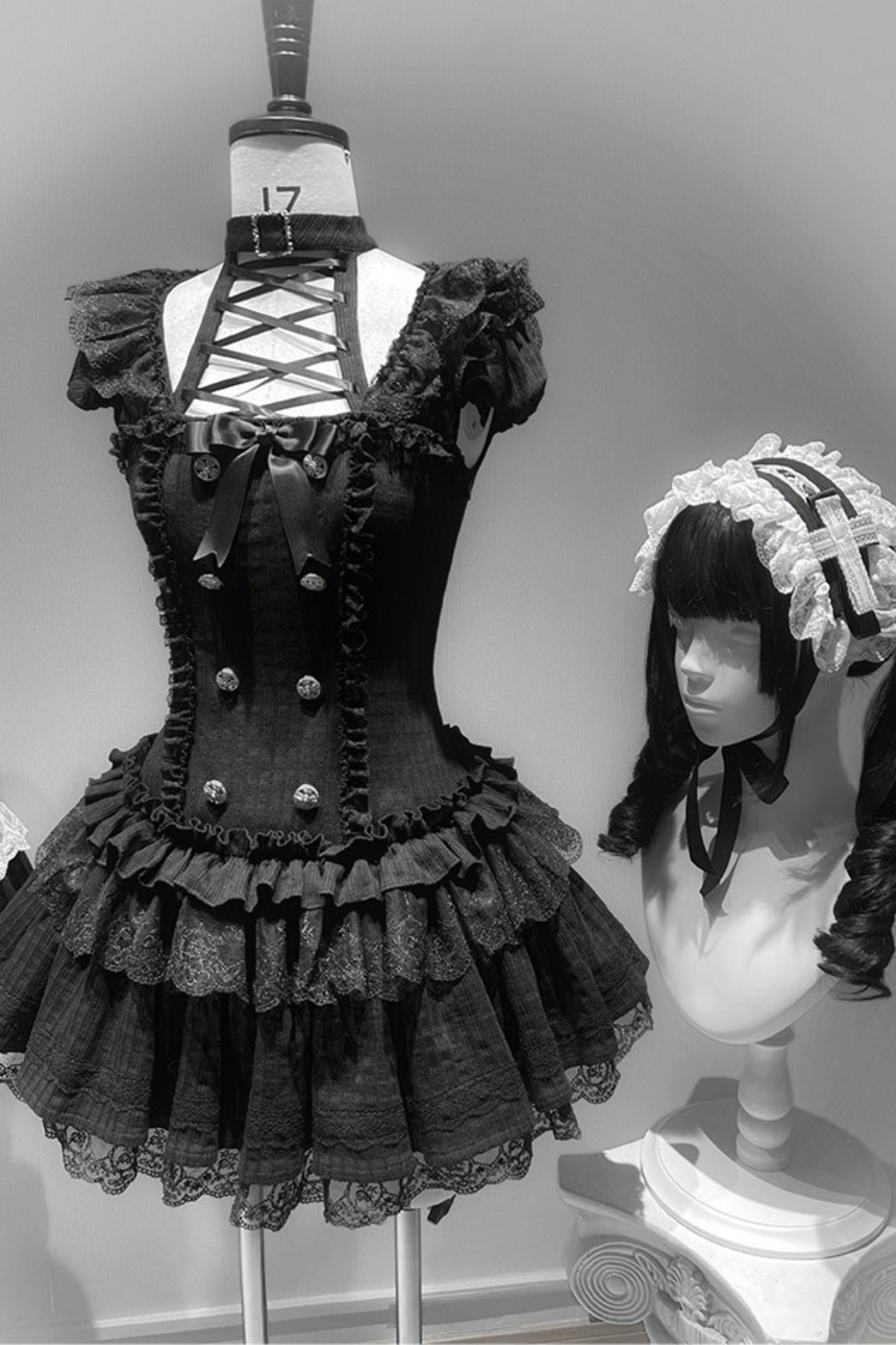 Gothic Doll Dress + Pants + Hairband