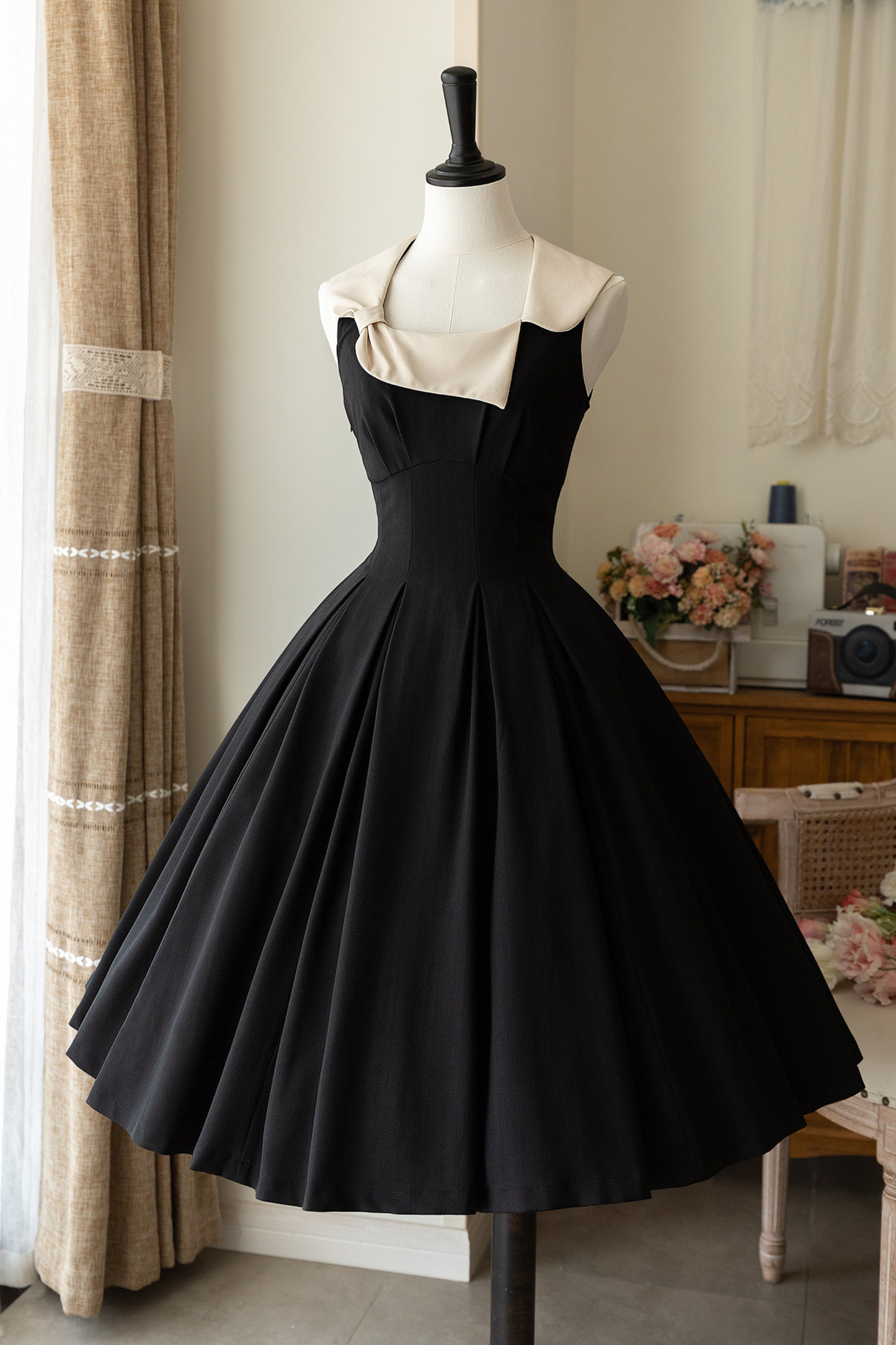 French Retro Flare Dress + Short Jacket